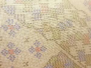 アンティーク　花古典柄織出し本場大島紬着物